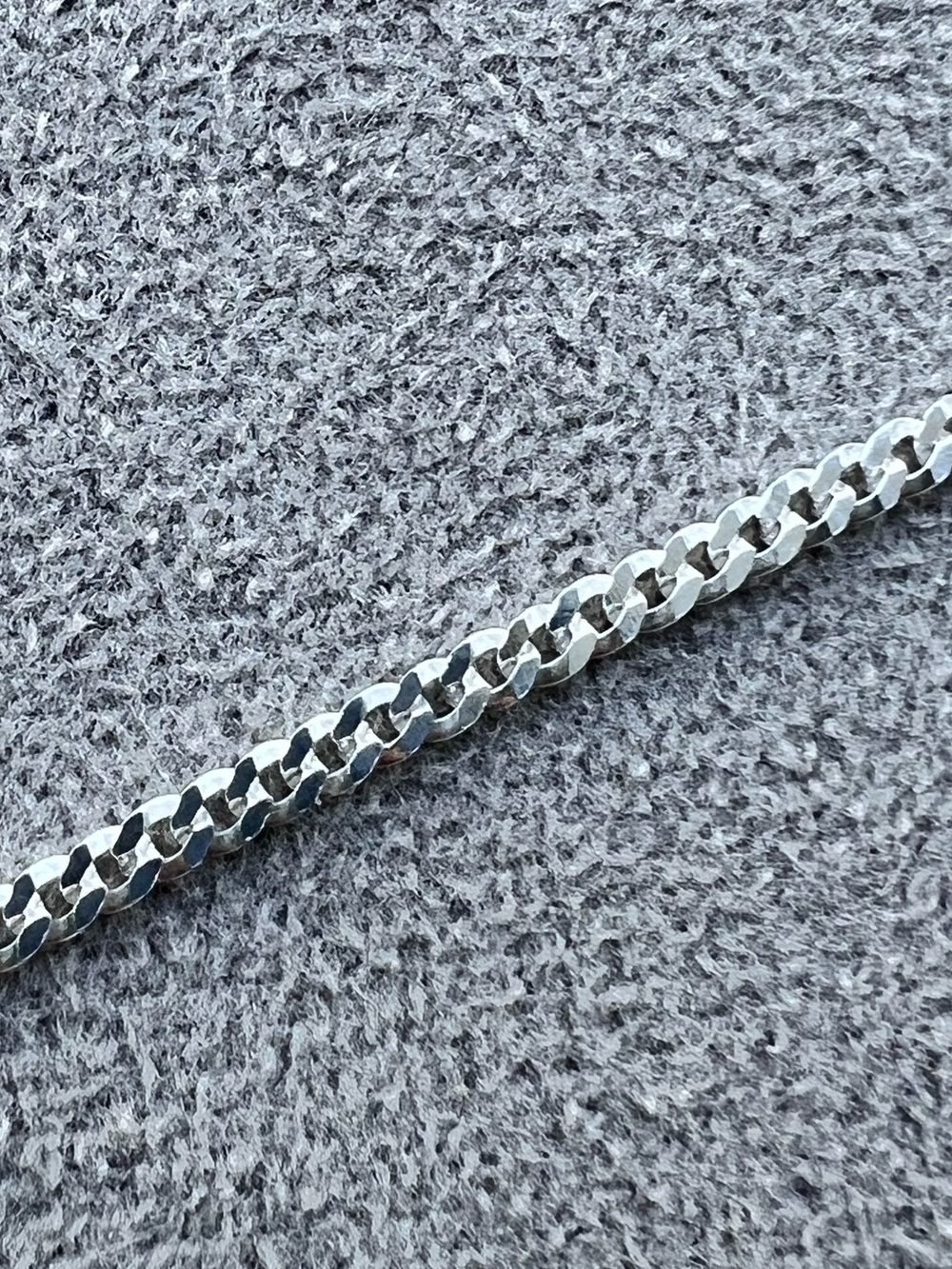 Sterling Silver Flat Cuban Link Chain Necklace 20”